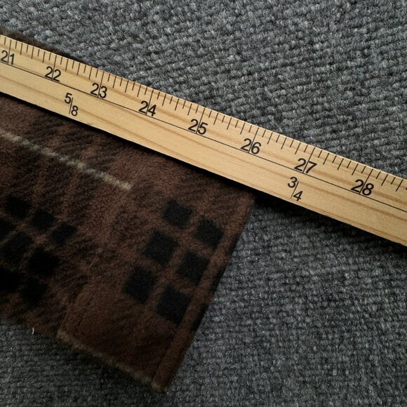 NWT Eddie Bauer Fleece Shirt Men Medium Long Sleeve Button Up Shirt Plaid Brown - Picture 16 of 16